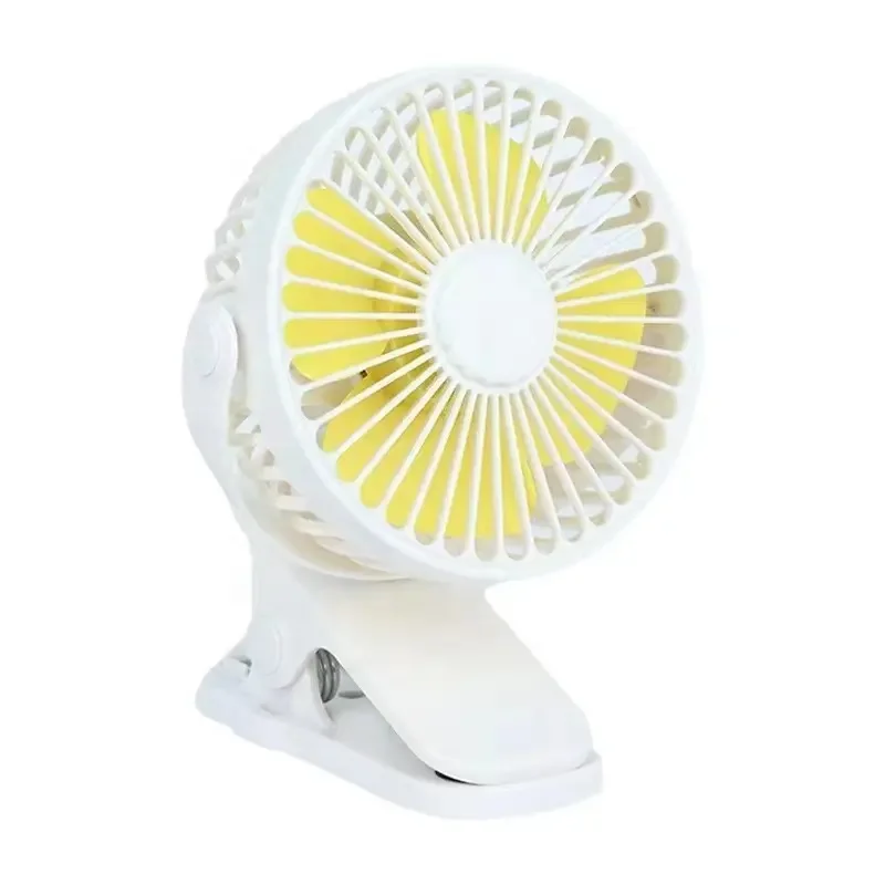 Mini 6 inch Table Fan Clip-on Type Portable Mini Desk Fan 360 Degree Rotation Adjustable Student Dormitory USB Rechargeable