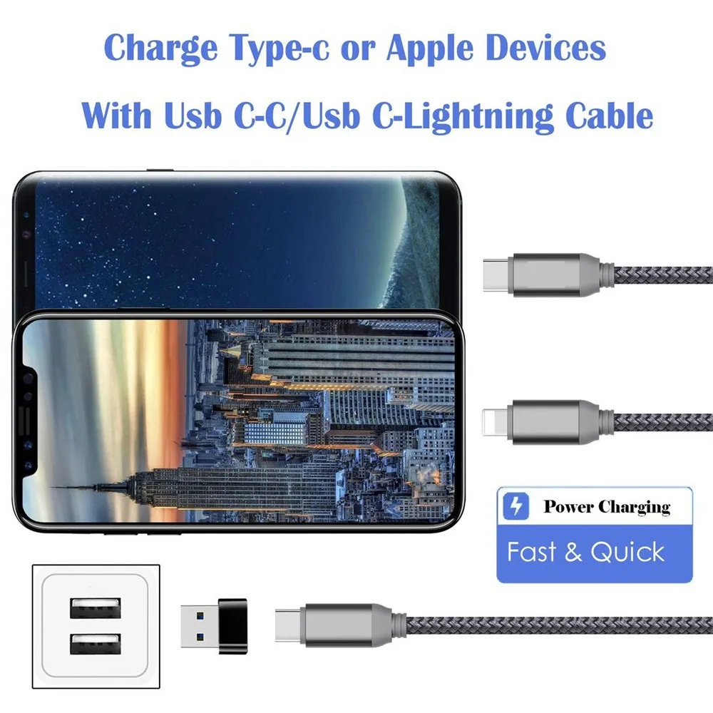  Адаптер для зарядки с USB A Male на Type C Female
