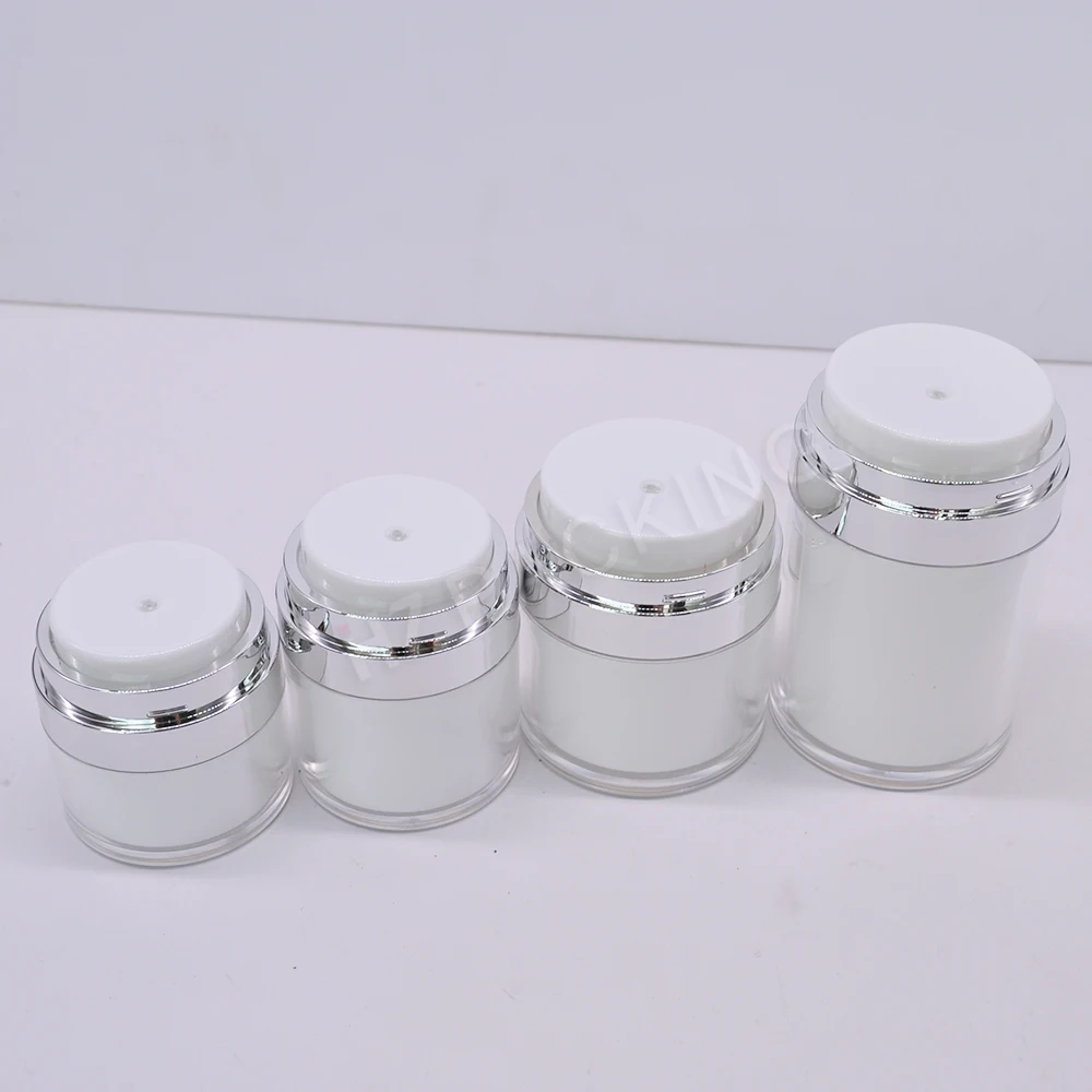 Cosmetics Containers And Packaging Skin Care Airless Pushing Down Lotion Cosmetic Cream Jar Airless Pump Jar