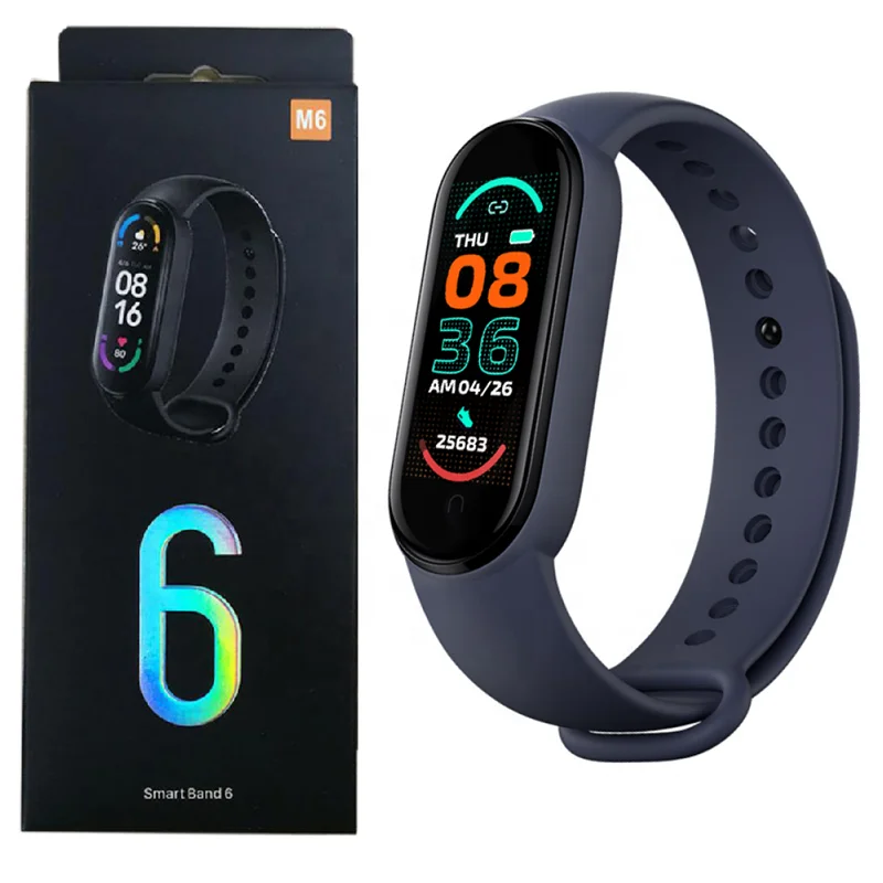 Экономичный смарт-браслет M6 Band 6, монитор артериального давления, фитнес-трекеры, умный Браслет-трекер сердца Reloj M6