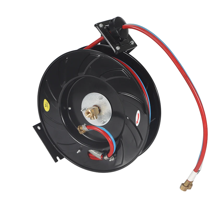 High Pressure Hose Reel Retractable Automatic Metal Steel Water Air Washer Hose Reel