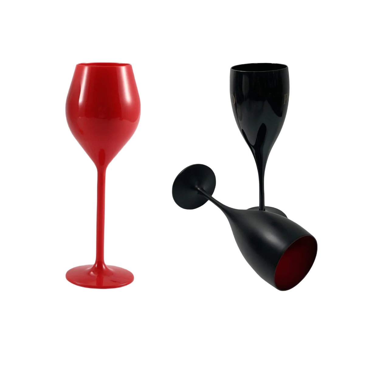 Promotional Teal Acrylic Goblets Glasses Plastic Wine Goblet Glasses Glass Acrylic