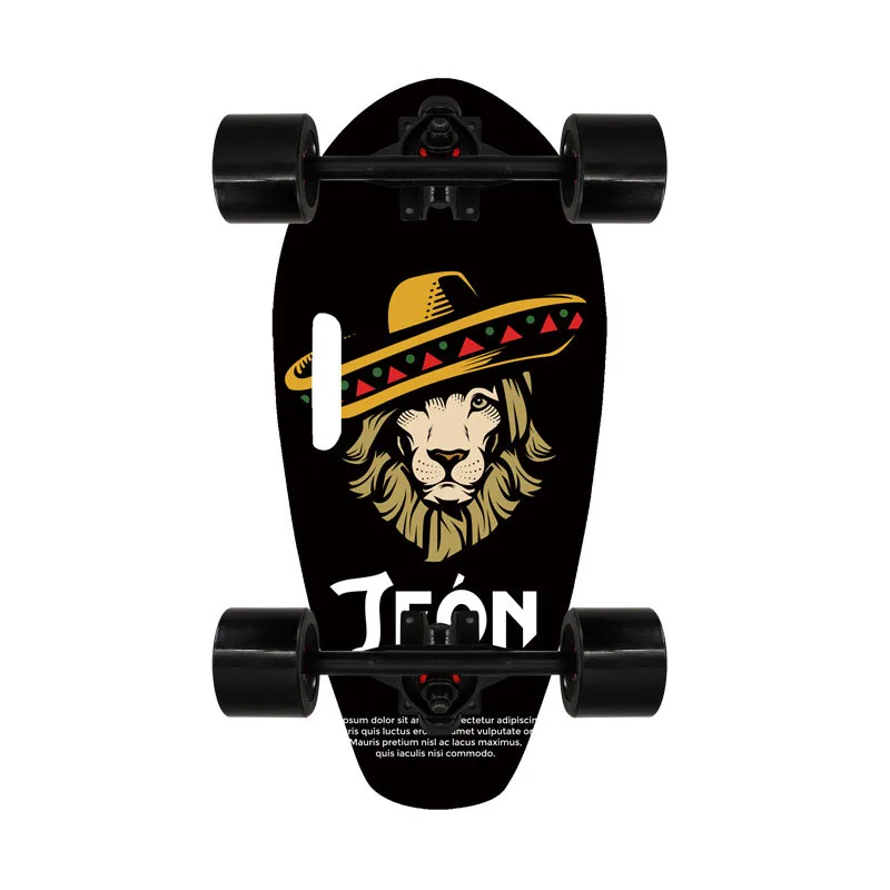 YINGPEI Melon seeds skateboard water drop skateboard mini four-wheel widened small skateboard beetle land surfboard