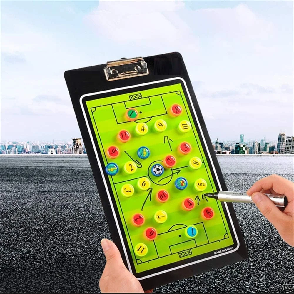 Football tactical board Soccer Basketball Training Coaches Clipboard Tactical Magnetic Coaching Board Kit with Marker Pen Eraser