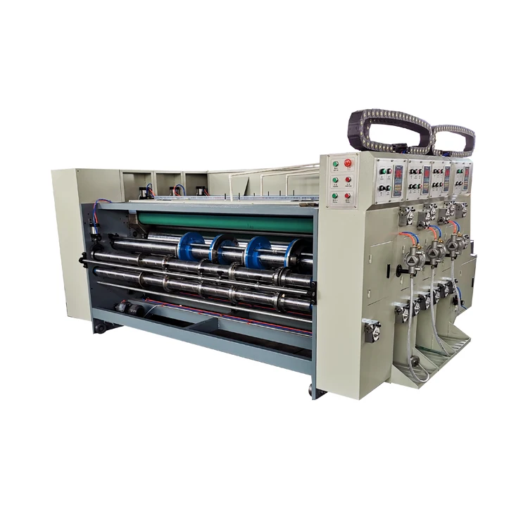 Semi-auto Chain Feeder Two Colors Printer Slotter