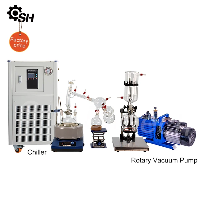 2l 5l 20l Lab Vacuum Fractional Shortpath Distiller Equipment For Extraction Glass Short Path Distillation Kits