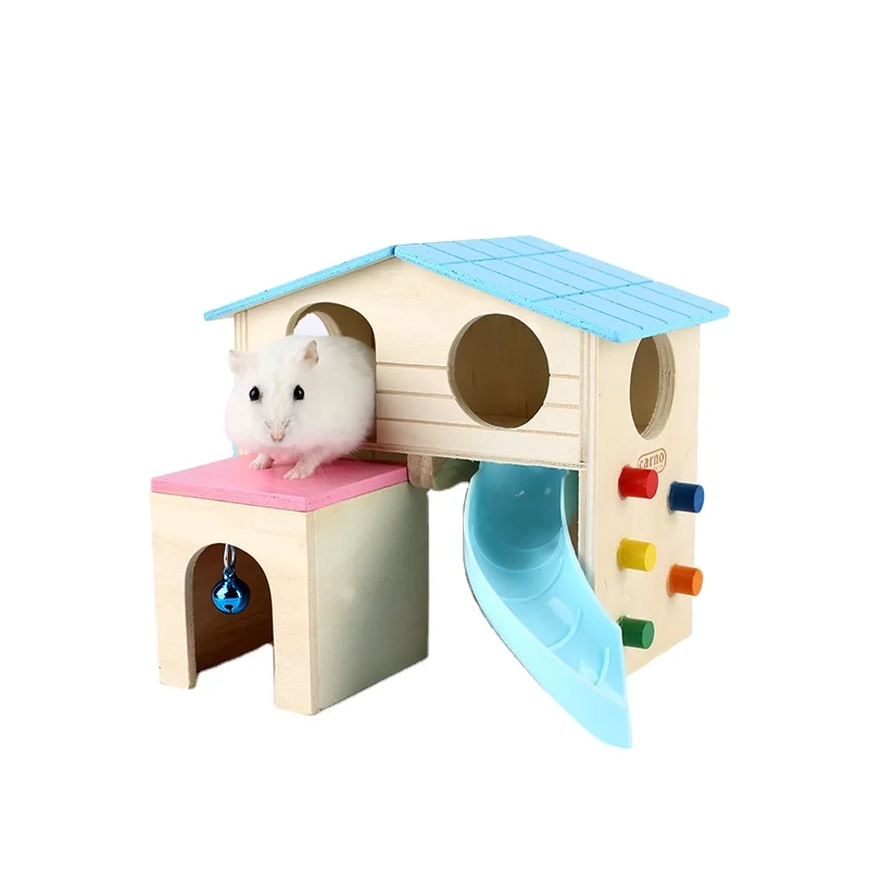 Hamster supplies rainbow pet ladder wooden toy hamster toy manufacturers direct wholesale