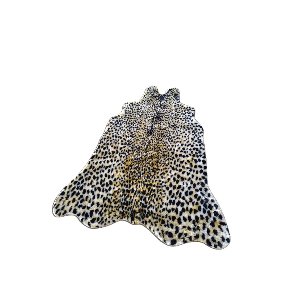 FUSFEEL Handmade 1pc Leopard Carpet Polyester Wool Anti-Slip Mat Artificial Tiger Skin for Bedroom Home Decoration Prayer Use