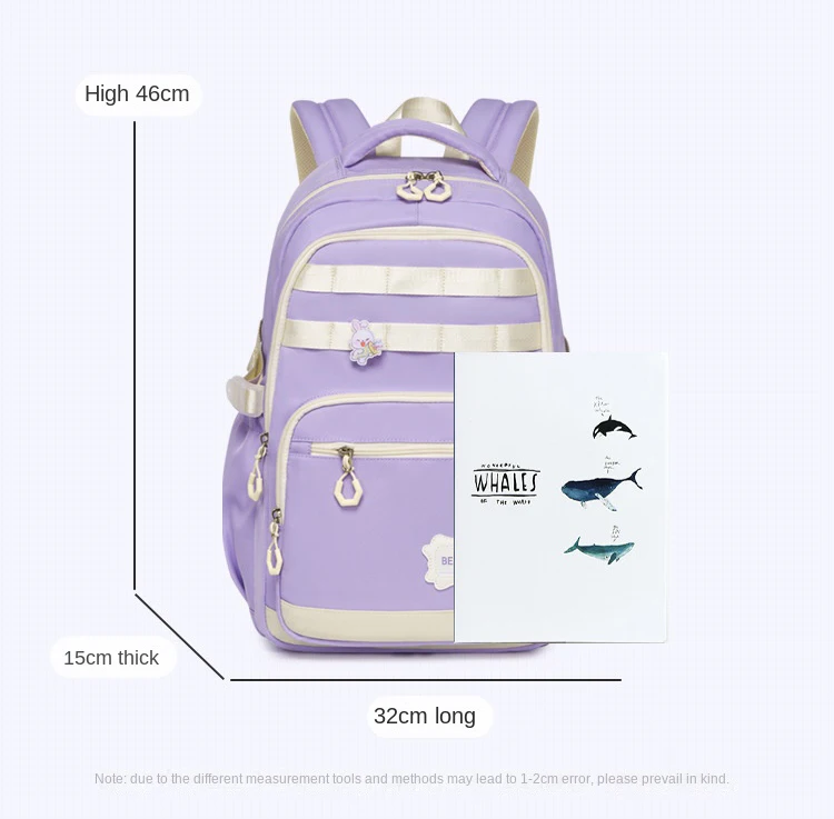 Besderwill Custom Student Backpack Waterproof School Bags Girls Lightweight Mochilas Escolares Oxford School Bags For Kids