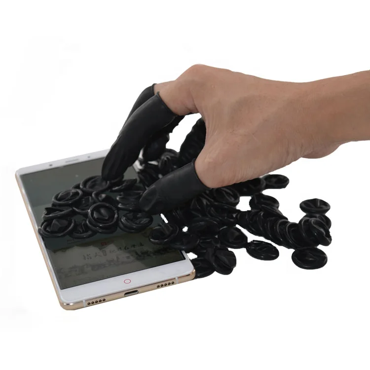 Leenol High Quality Anti-static Finger Cot Esd Latex Black Finger Cots LN-1608103