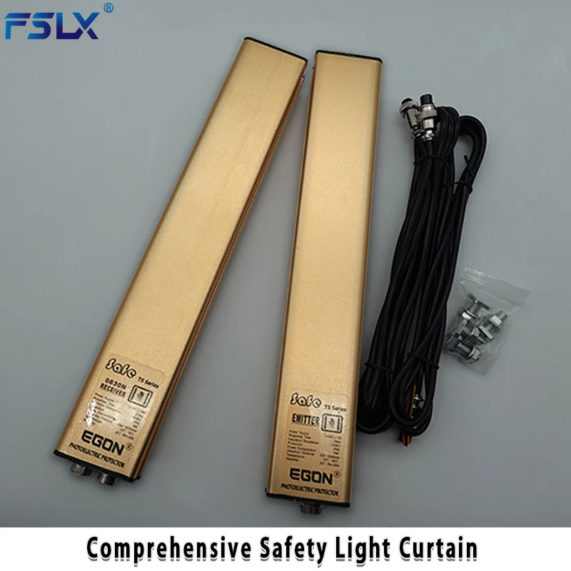 FSLX Safety Light Curtain Human Safety Protection Light Sensor Modulated Infrared Light Curtain Sensor Photoelectric Sensor