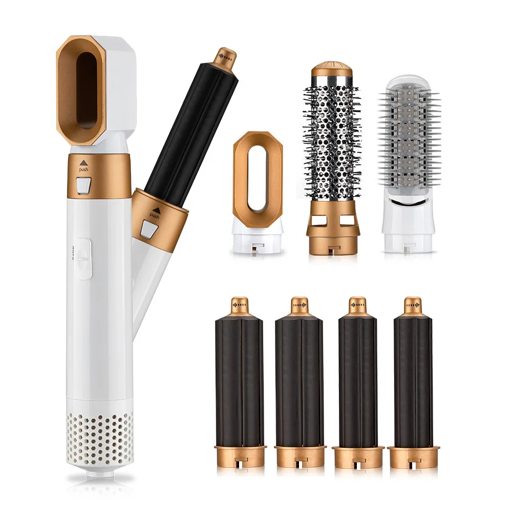 Новый многофункциональный выпрямитель для волос 7 в 1 с теплым воздухом выпрямитель для влажных и сухих волос завитой прямой рулон уход за выдуванием