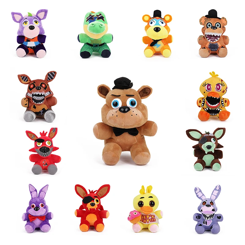 Drop-shipping Five Nights at Freddy Pendant Keychain FNAF Peluches Plush Stuffed FNAF Freddy Plush Toys