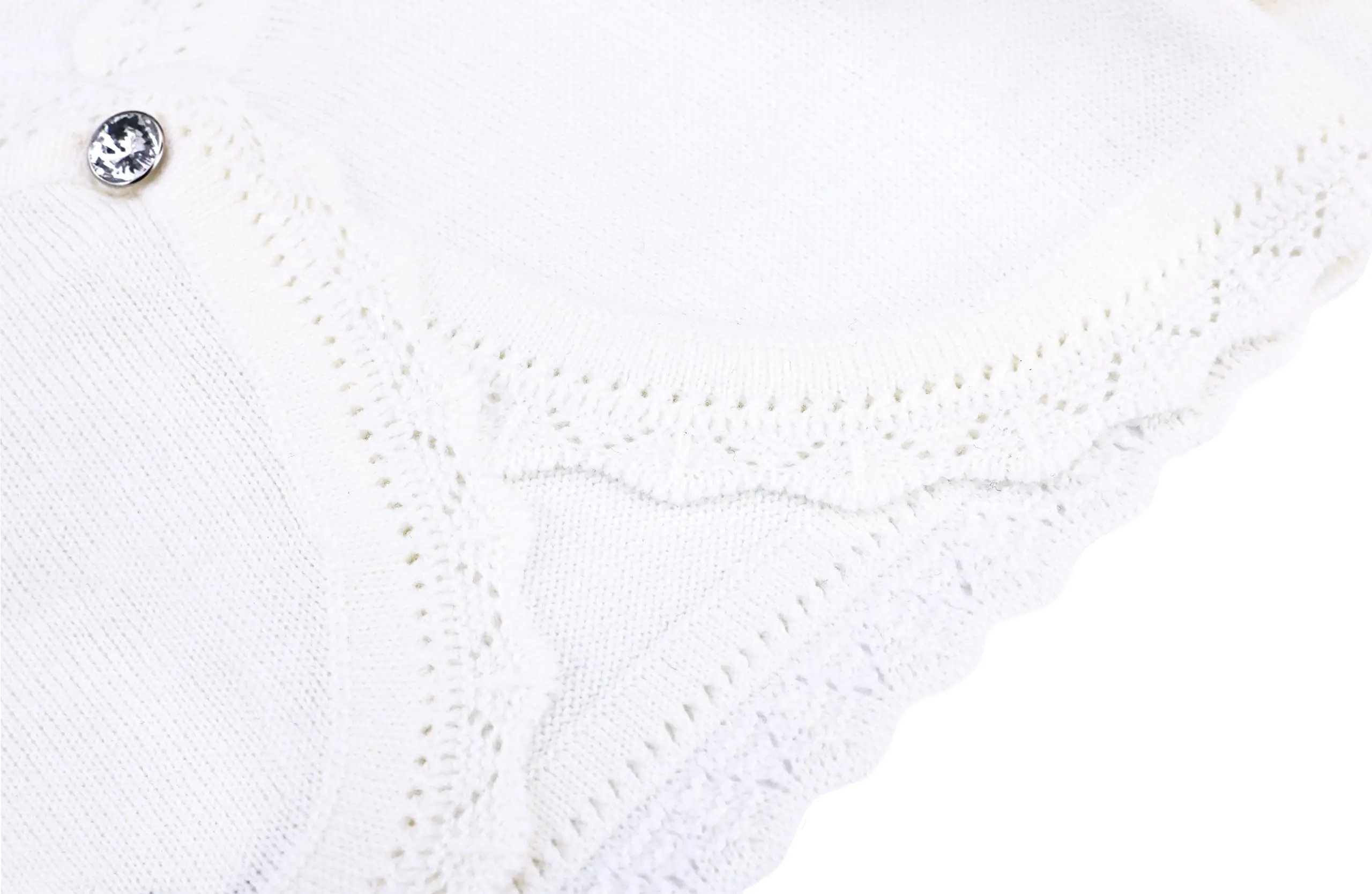 Autumn 3 To 18 Months Custom White Knit Knitted Cardigan Long Sleeve Shawl Newborn Girl Baby Sweater