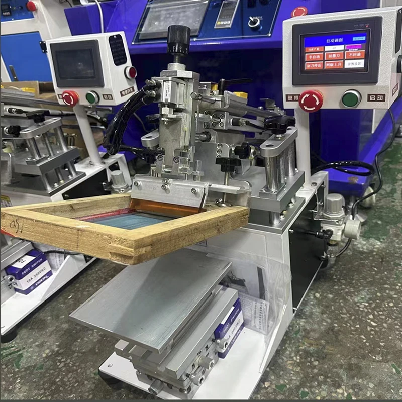 Desk Top Flat Silk Screen Printing Machine For Glass Plastic Bag Paper Label Bag Logo Automatic Small Plane Screen Printer