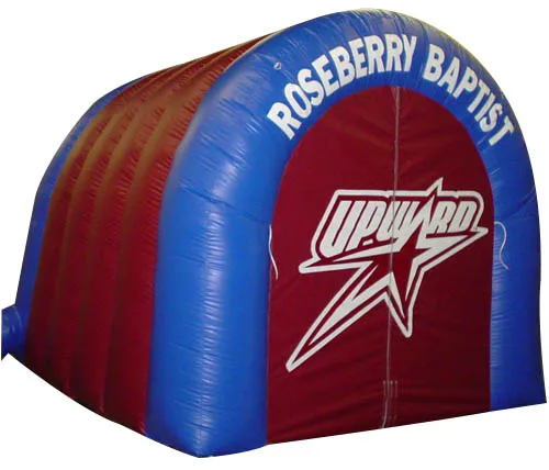 BOYI Custom Youth football game sports party inflatable football blast tunnel