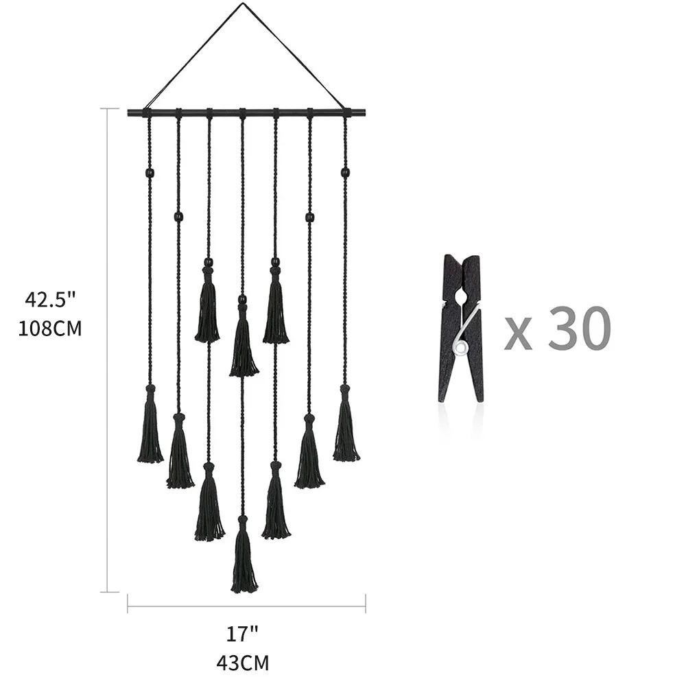 Custom Design Cheap Nordic Handmade Kids Room Decor Wall Hanging Macrame Photo Display