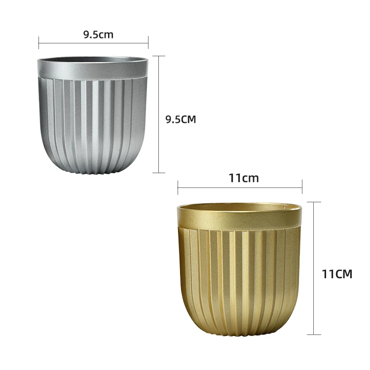 Geometric Cylinder Nordic Custom Small Modern Buy Cheap Indoor Plastic Plant Pots Wholesale Gold Flower Pots & Planters for Sale