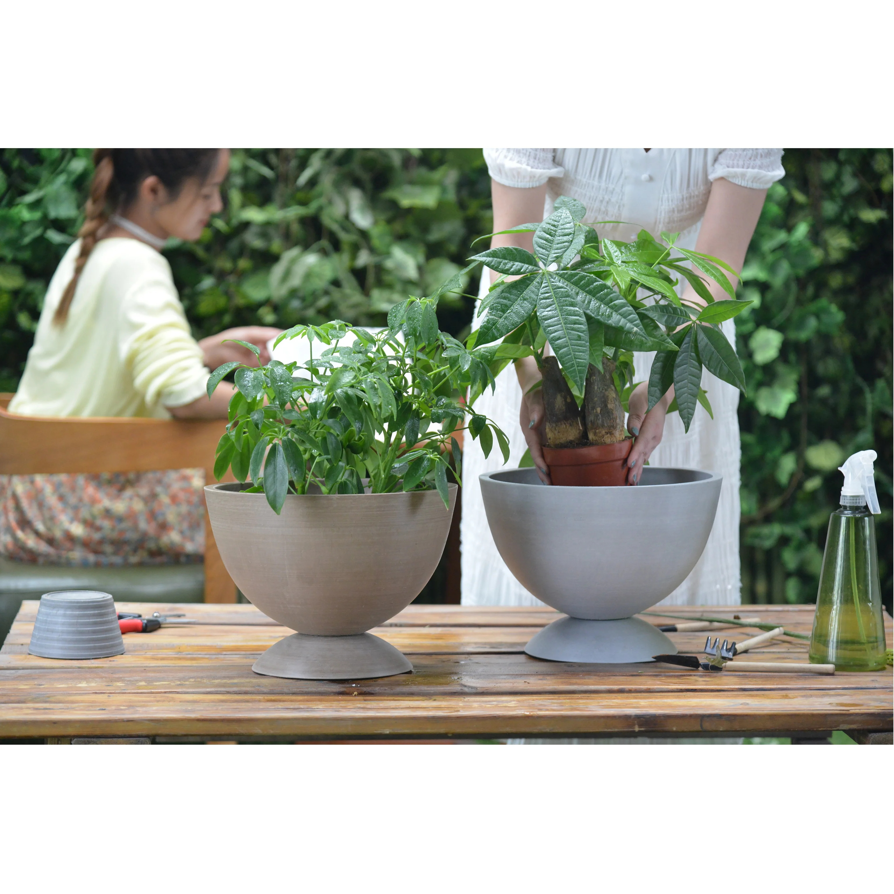 UV protection round flowerpot for decoration
