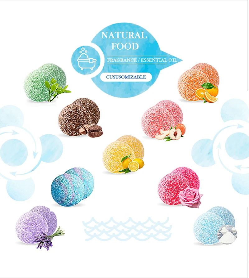 OEM colourful body candy vegan sugar scrub ball private label custom skin body scrub balls