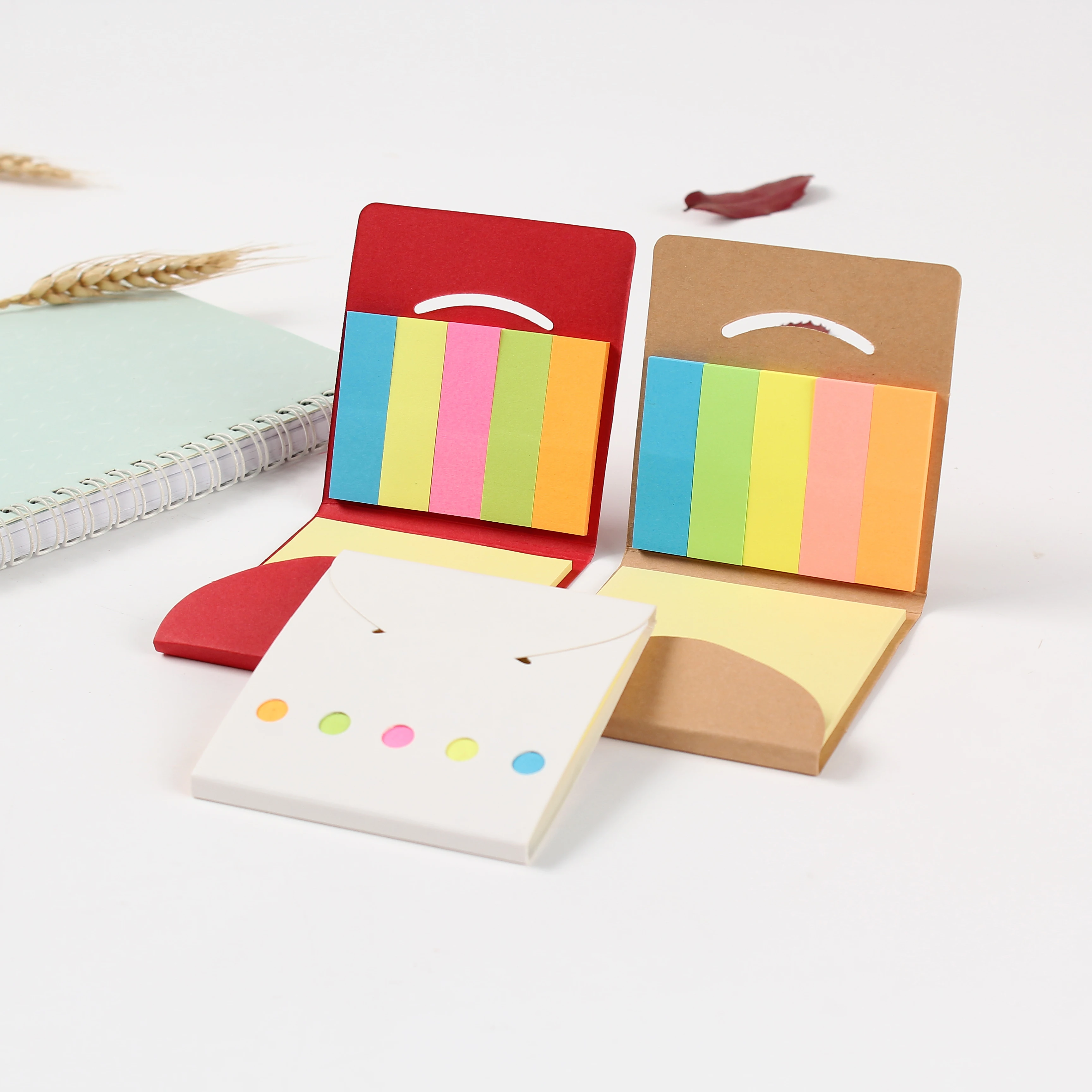New Arrival Kawaii Stick Note Pad with Cover Color Custom Memo stick Notes