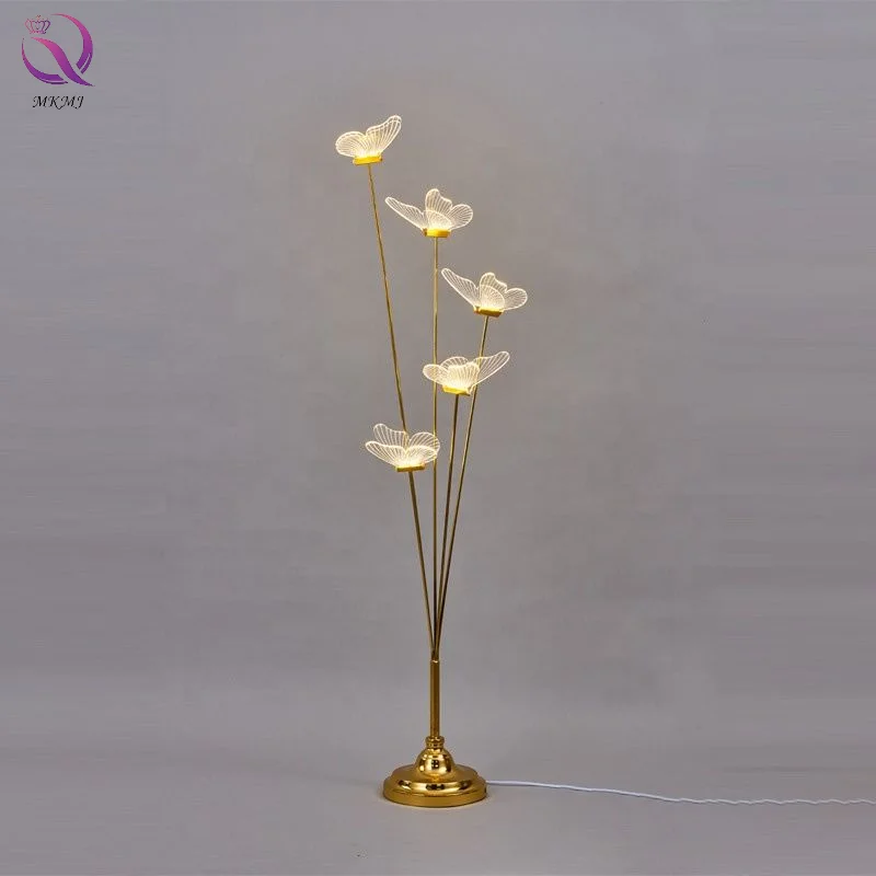 New Acrylic Butterfly Lights Inserted Into The Ground Wedding Lighting Arrangement Butterfly Road Guide Light Welcome Area Decor