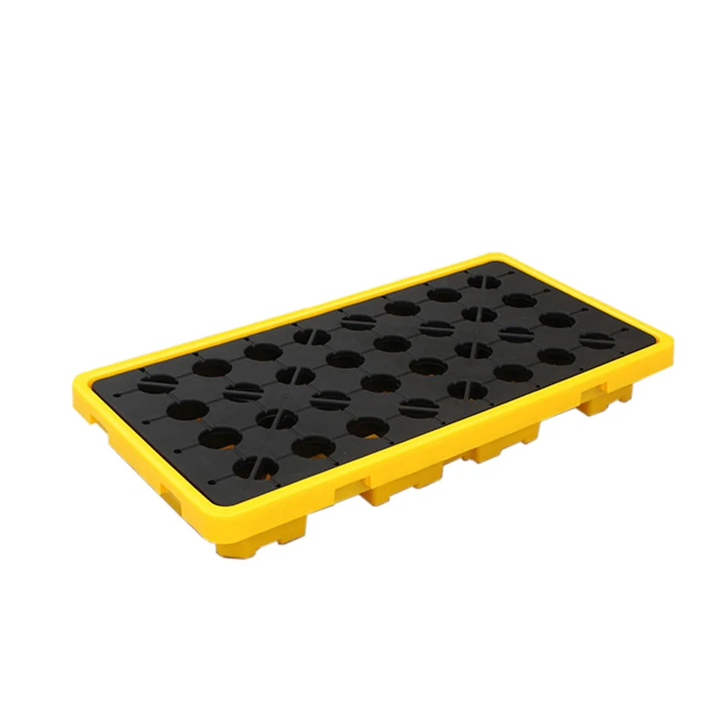 virgin hdpe yellow detachable large size plastic four 4 drums ibc spill pallet