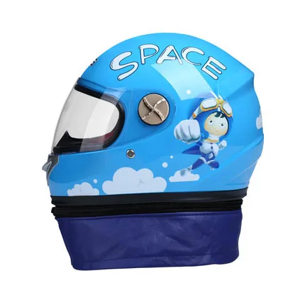 Motor Biker Electric Battery Car Warm Cute Child Baby Winter Four Seasons Winter Hard Hat Cartoon Kid Motorcycle Helmet