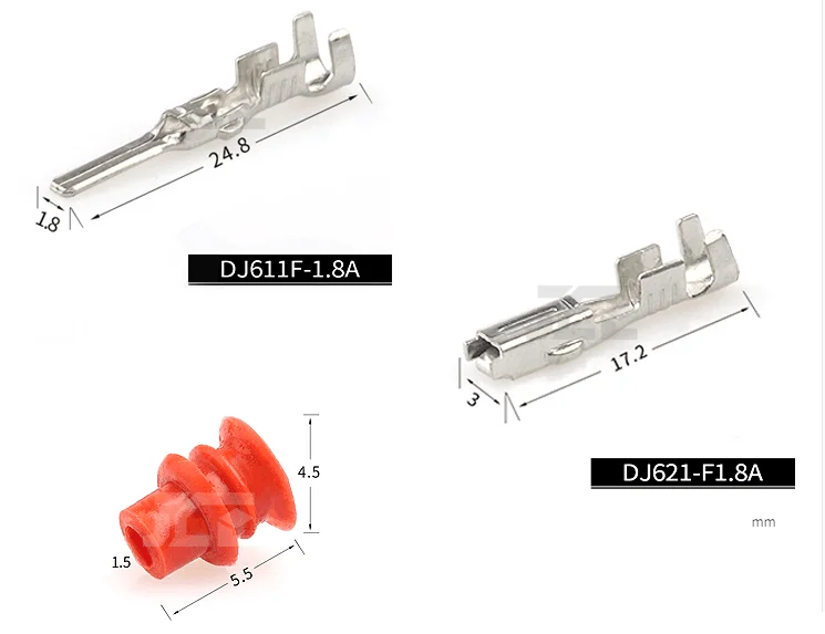 DJ70116Y-1.8-11 автомобильный 1 отверстие водонепроницаемый разъем радар индукционный штекер Женский стык