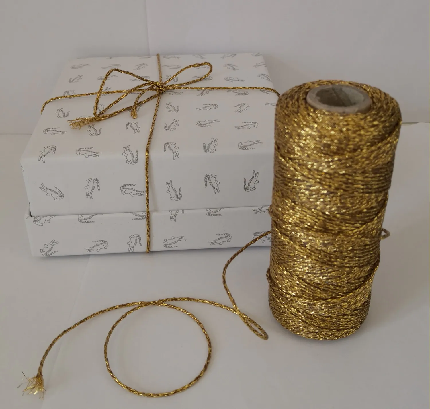 100M solid metallic sliver gold copper twine,bakers twine,metallic rope