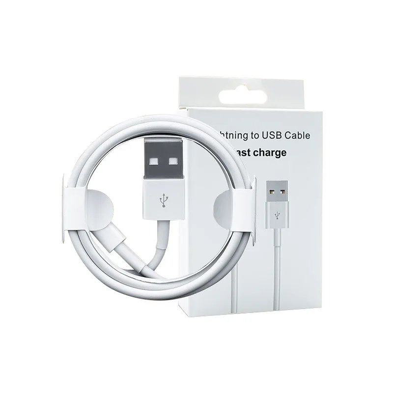 For iPhone charger 1M 2M Original E75 USB Cable Mobile Data cables Fast Charging usb charger cord for iPhone 11 X 12 6 7 8 wire