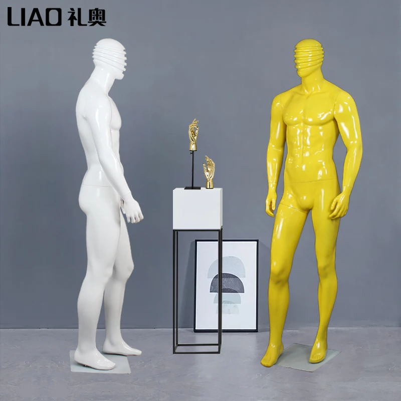 HIGH-grade black white model prop male dummy head and whole body display stand mannequin Strong muscles men