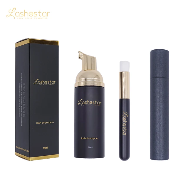 Natural cruelty free oil free gentle cleansing eyelash foam lash shampoo cleanser private label lashshampoo private label