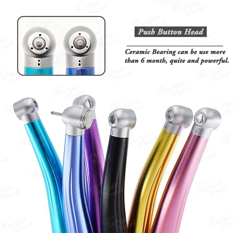 Professional Taiwan High Speed 2/4 Holes Colored Dental Handpiece Made In China
