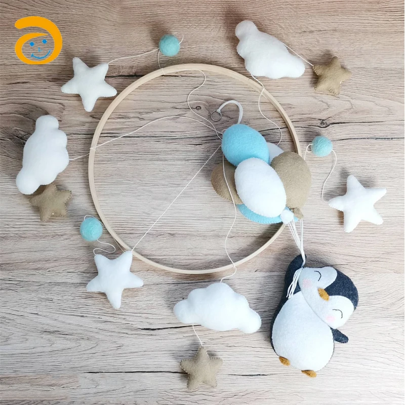 Woodland Animals Felt Baby Crib Mobile Nursery Decoration Felt Hanging Animal Mobile Baby