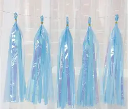 Factory hot selling DIY party favor  tissue paper tassel garland  aluminium film fringe garland for party decoration