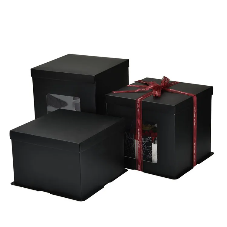 
Custom cake packaging box with windows 