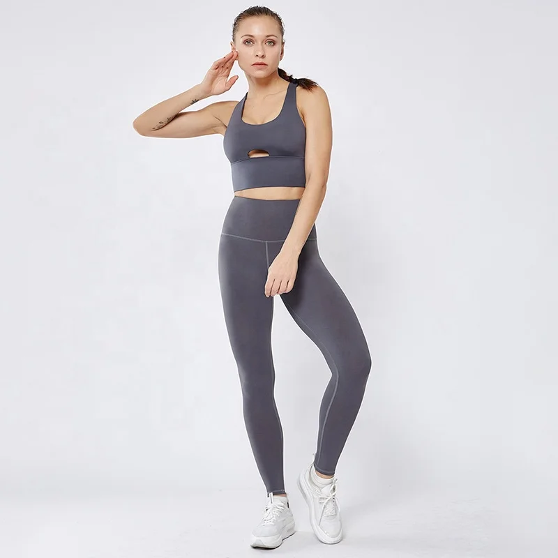Excellent Quality Yoga Sports Bra High Waist Fitness Women Tight Leggings, Western Style Yoga Suit
