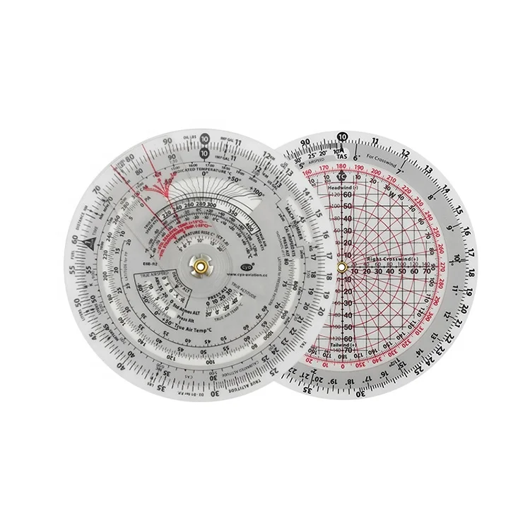 Flight Computer with vinyl case wholesale air navigation calculator 6 inches Circular