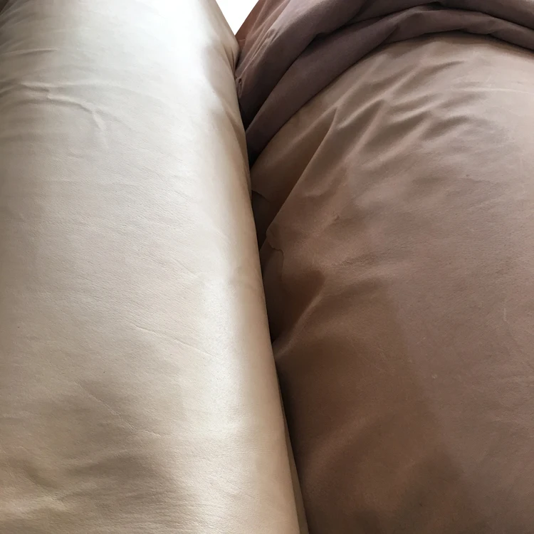 Brown color female pig hide leather for boots lining