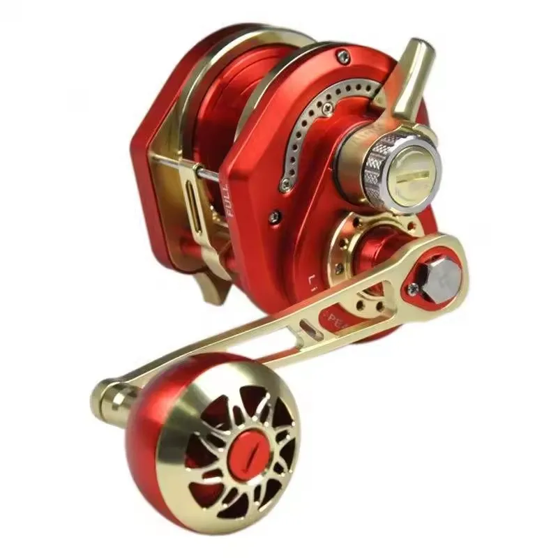 13+2BB Saltwater Jigging Reel Full Metal Slow Jig Reel Speed Deep Sea Boat Fishing Reel