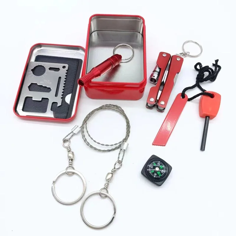 Multifunctional Wild First Aid Survival Tool Kit for Camping Hiking