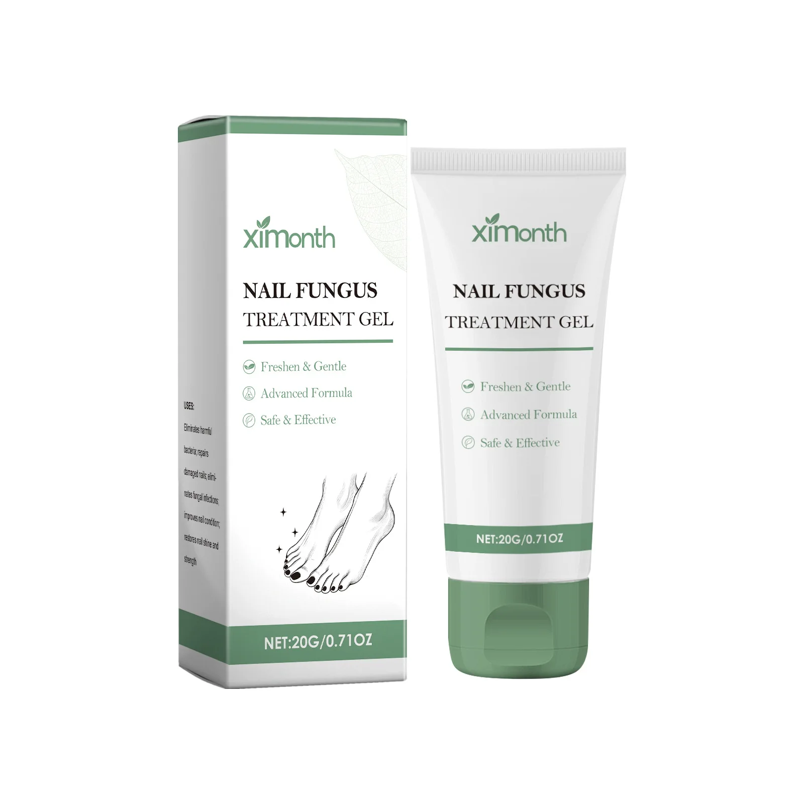 XIMONTH Nail Care Gel for Hand and Foot Moisturizing Toenail Liquid Cleaning Gel Professional Nail Repair