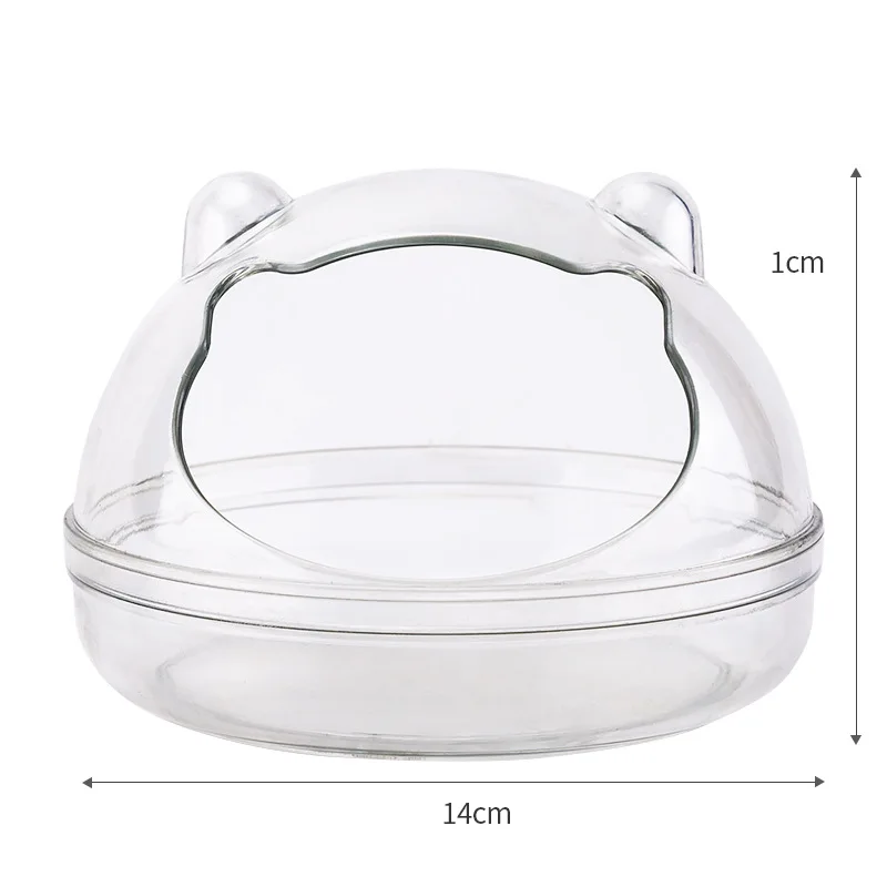 2022 New Design Bear shape transparent Hamster sleep nest visible cage for small animals easy clean hamster case with window