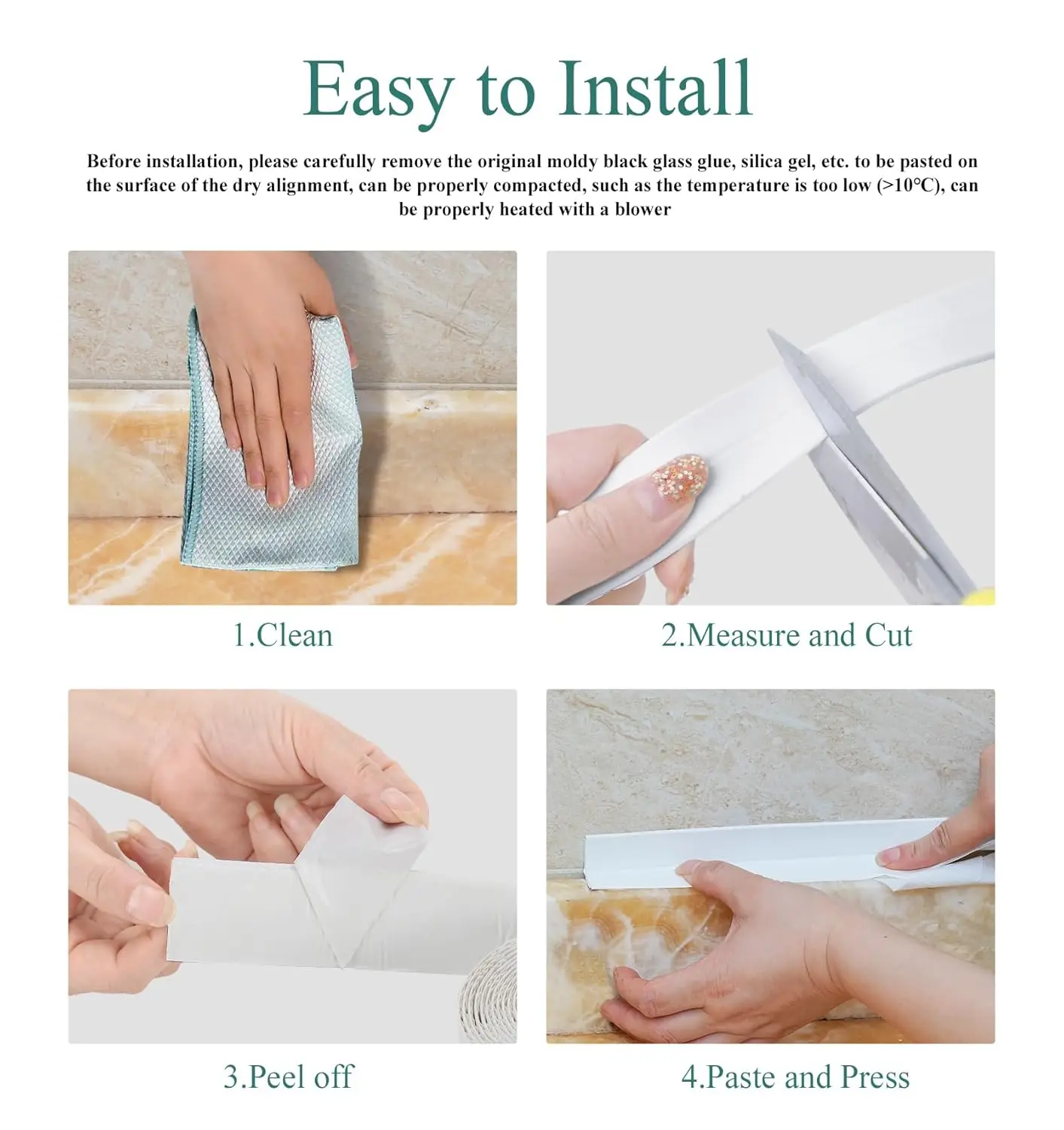 Butyl waterproof tape Self Adhesive Caulk Strip, Wall Sealing Tape, Waterproof Sealant Kitchen, Bathroom caulking Tape Shower