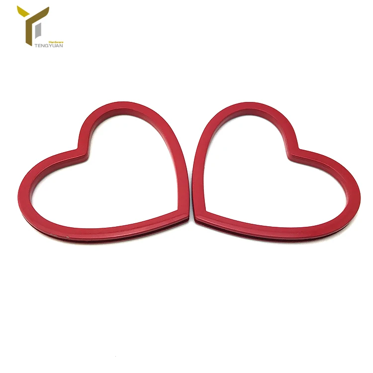 Zinc alloy spray painting process Ring Buckle Hardware Bags Clip Metal heart-shaped handle for bags