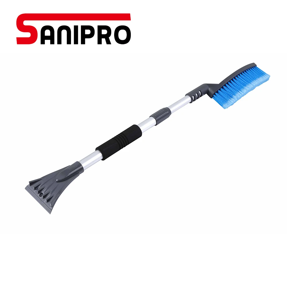 
Sanipro Windshield Snow Brush Window Scraper Foam Grip Ice Scraper Extendable Snow Brush with Ice Scraper Snow Remover Tool 