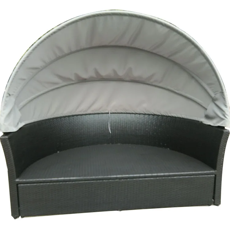 
CBC004 Low MOQ outdoor garden furniture sofa outdoor round sofa bed lounge with Canopy 