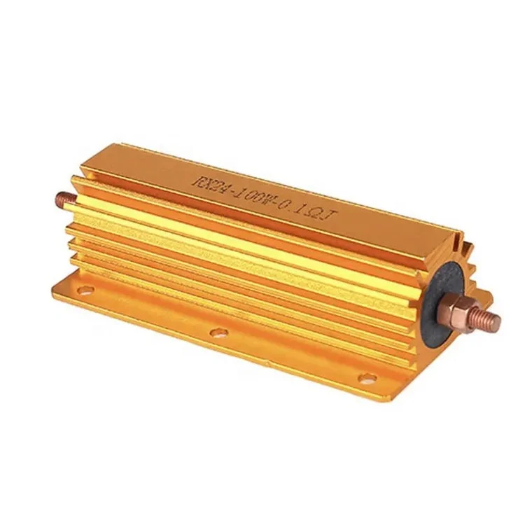 RX24-300W 1R-2K Dynamic Gold Aluminium Braking Resistor Aluminum Braking Resistor Gold Aluminum Housed Resistors