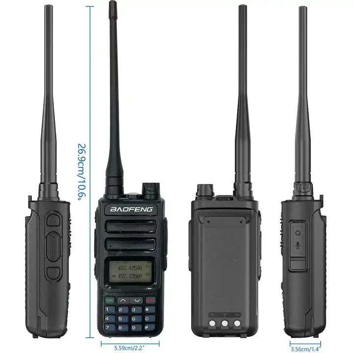 Baofeng VHF/UHF Dual Band Pof Uv5r Uv S9 TH-15S TH15S 5W Black Digital Mobile Radio Handheld Antena Portable Radio Walkie Talkie